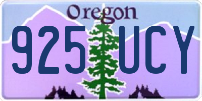 OR license plate 925UCY