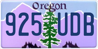 OR license plate 925UDB