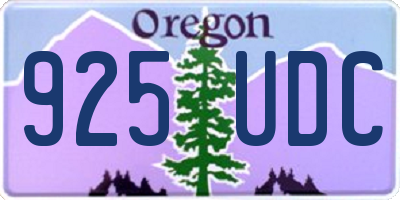 OR license plate 925UDC