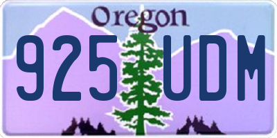 OR license plate 925UDM