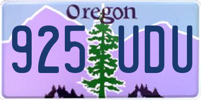 OR license plate 925UDU
