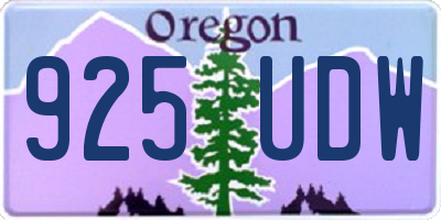 OR license plate 925UDW
