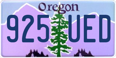 OR license plate 925UED