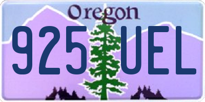 OR license plate 925UEL