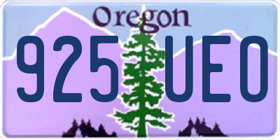 OR license plate 925UEO