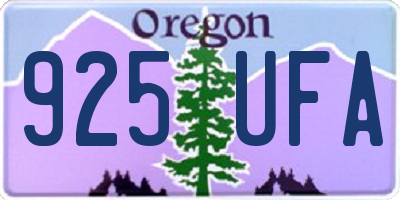 OR license plate 925UFA