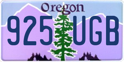 OR license plate 925UGB