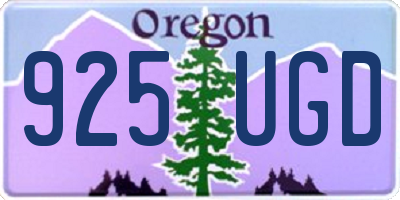 OR license plate 925UGD