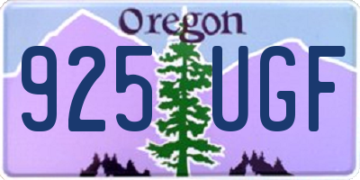 OR license plate 925UGF