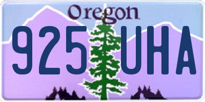 OR license plate 925UHA