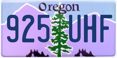 OR license plate 925UHF