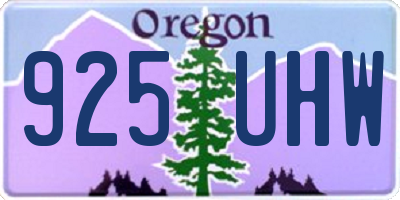 OR license plate 925UHW