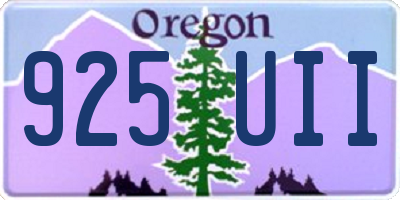 OR license plate 925UII