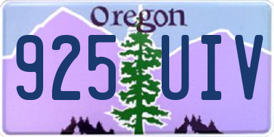 OR license plate 925UIV