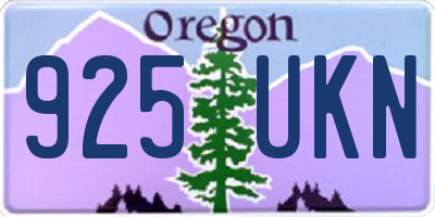 OR license plate 925UKN