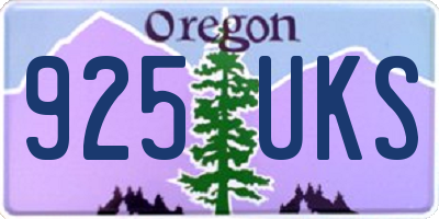 OR license plate 925UKS