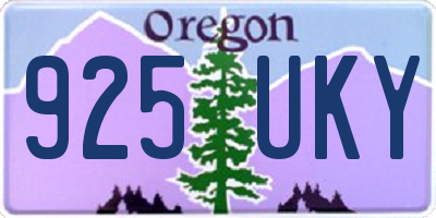 OR license plate 925UKY