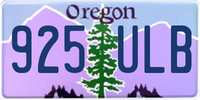 OR license plate 925ULB