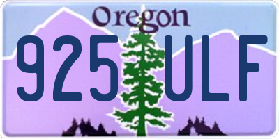 OR license plate 925ULF