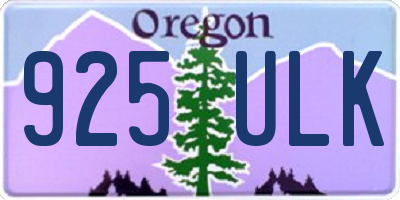 OR license plate 925ULK