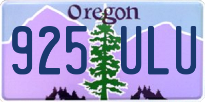 OR license plate 925ULU