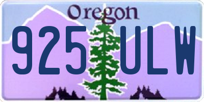 OR license plate 925ULW