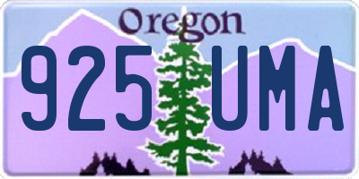OR license plate 925UMA