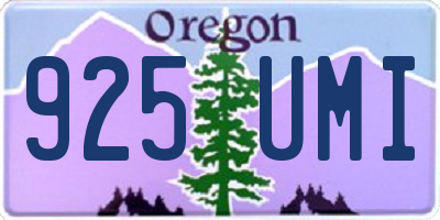 OR license plate 925UMI