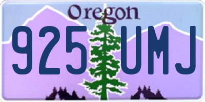 OR license plate 925UMJ
