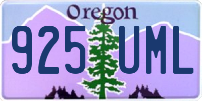 OR license plate 925UML