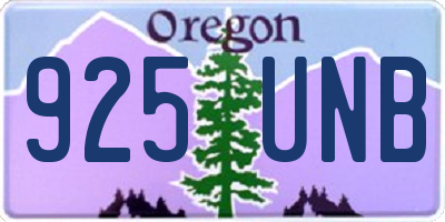OR license plate 925UNB