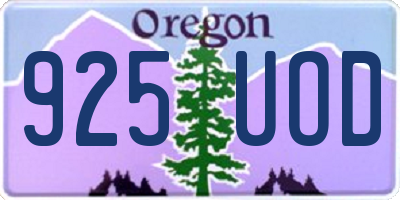 OR license plate 925UOD