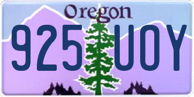 OR license plate 925UOY
