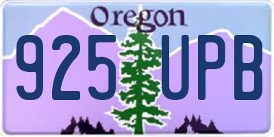 OR license plate 925UPB