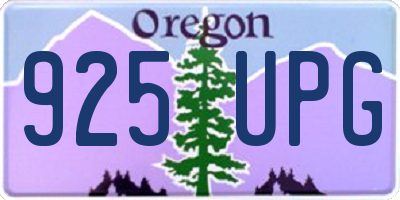 OR license plate 925UPG