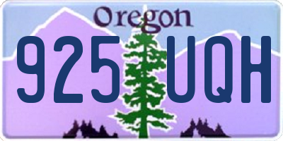 OR license plate 925UQH
