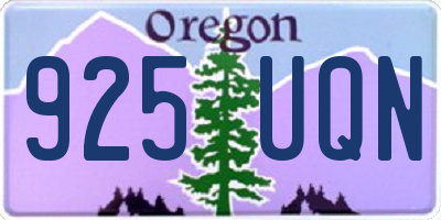 OR license plate 925UQN