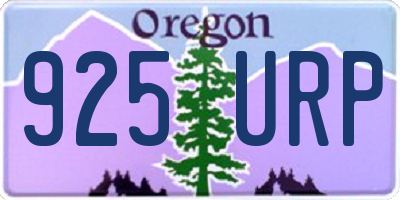 OR license plate 925URP
