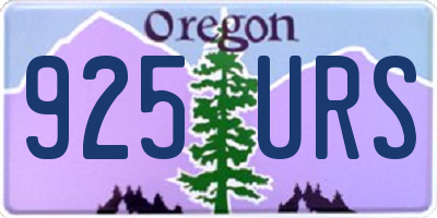 OR license plate 925URS