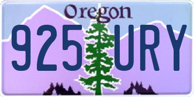 OR license plate 925URY