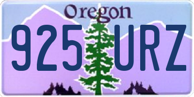 OR license plate 925URZ
