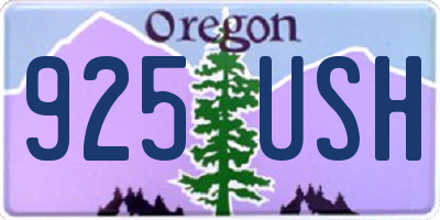 OR license plate 925USH