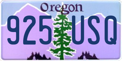 OR license plate 925USQ
