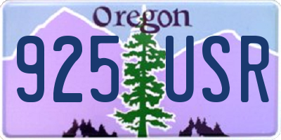 OR license plate 925USR