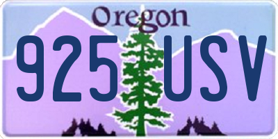 OR license plate 925USV