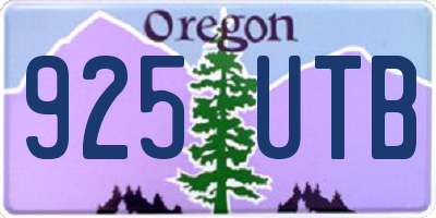 OR license plate 925UTB