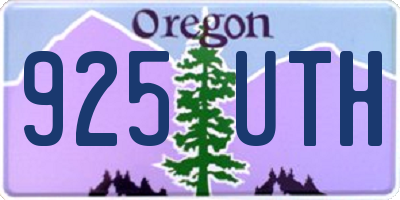 OR license plate 925UTH