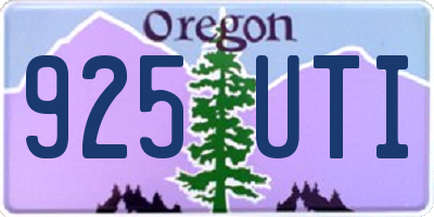 OR license plate 925UTI