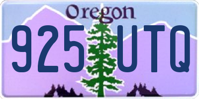 OR license plate 925UTQ