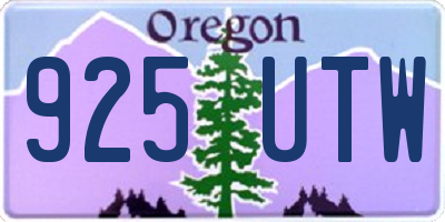 OR license plate 925UTW